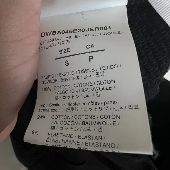 Off White Flock Arrow Black Crew Neck Sweater Sweatshirt S - Picture 11 of 12